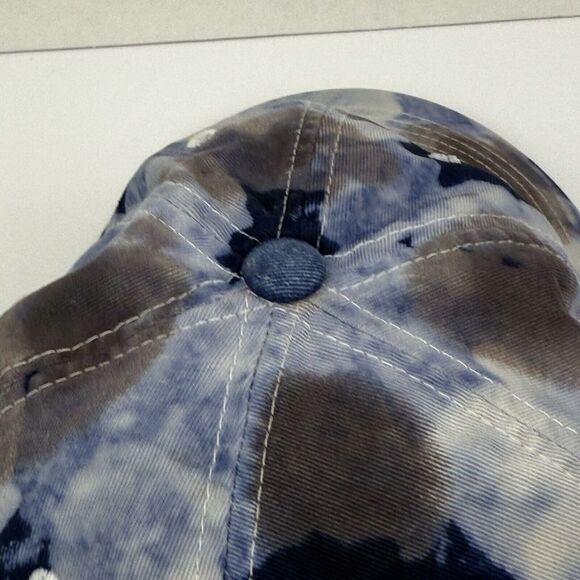 HUF SKATEBOARD CREW SPOT DYED BLUE MENS ADJUSTABLE STRAPBACK SPORT HAT 6 Panel - Picture 5 of 12